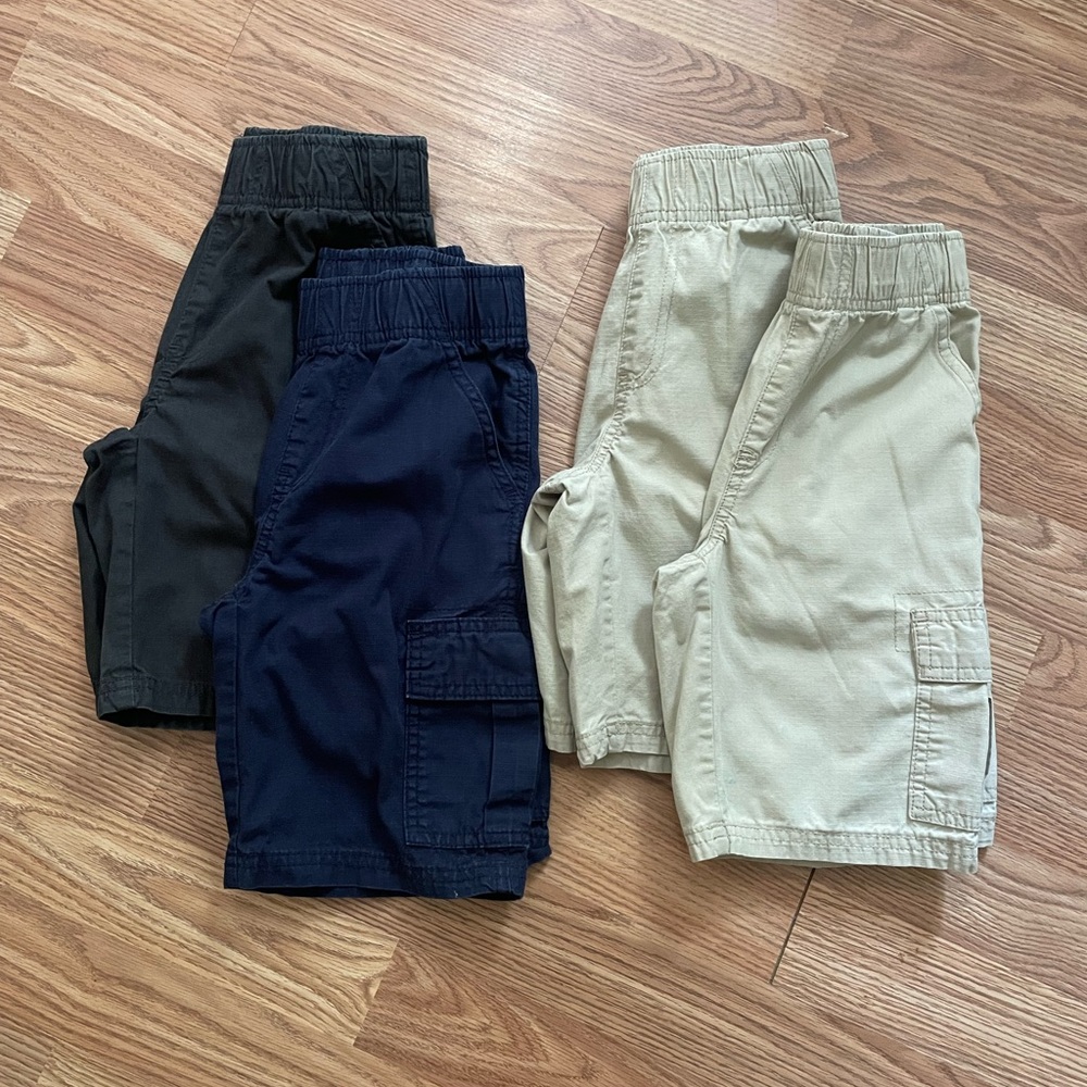 LOT Kids Cargo Shorts - Grey, Navy, Tan